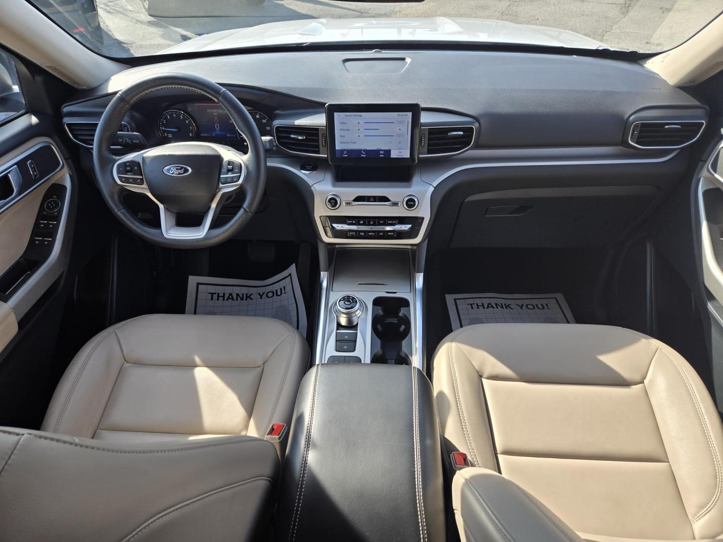 2023 White /Tan Ford Explorer XLT (1FMSK7DH9PG) with an 2.3L L4 DOHC 16V engine, 10A transmission, located at 1842 Wirt Road, Houston, TX, 77055, (713) 973-3903, 29.805330, -95.484787 - Photo#17