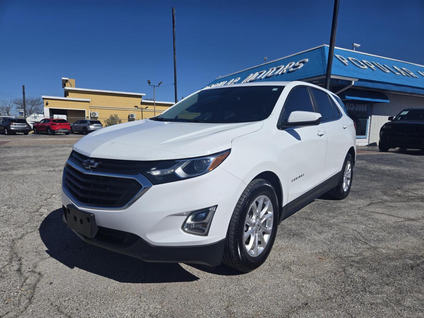 2021 White /GRAY Chevrolet Equinox LT 2WD (3GNAXKEV4MS) with an 1.5L L4 DOHC 16V TURBO engine, 6A transmission, located at 1842 Wirt Road, Houston, TX, 77055, (713) 973-3903, 29.805330, -95.484787 - Photo#0