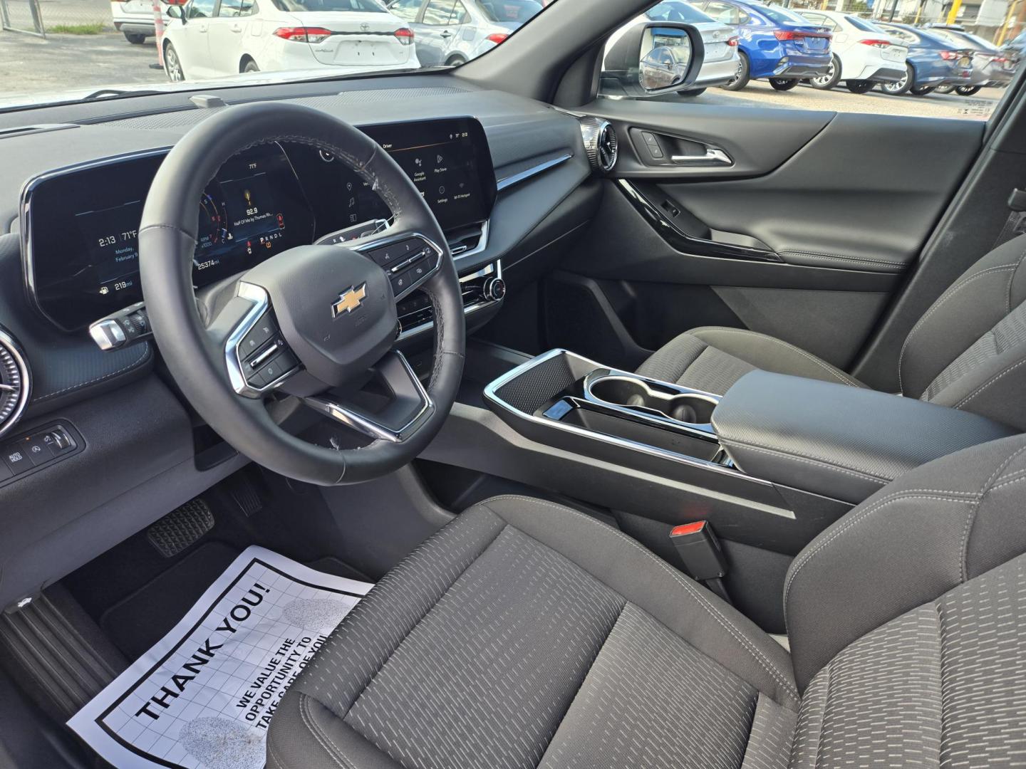 2025 White /Black Chevrolet Equinox 1LT AWD (3GNAXPEG3SL) with an 1.5L L4 DOHC 16V TURBO engine, 6A transmission, located at 1842 Wirt Road, Houston, TX, 77055, (713) 973-3903, 29.805330, -95.484787 - Photo#8