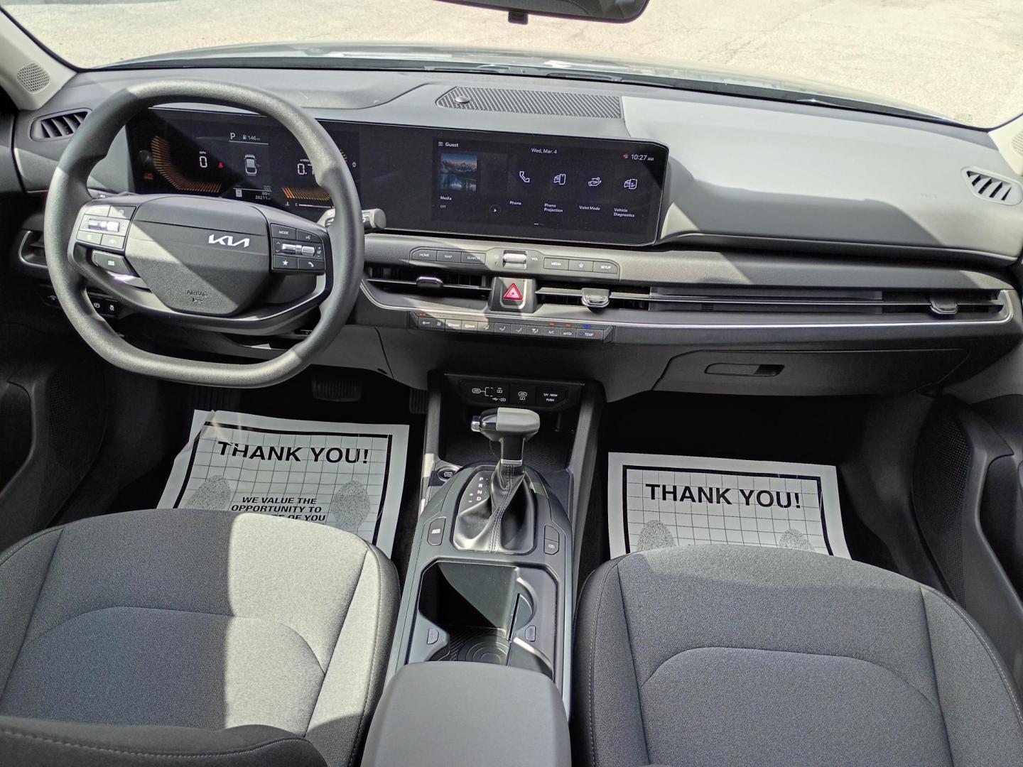 2025 Gray /Black Kia K4 LX (3KPFT4DE1SE) with an 2.0L L4 DOHC 16V engine, CVT transmission, located at 1842 Wirt Road, Houston, TX, 77055, (713) 973-3903, 29.805330, -95.484787 - Photo#16