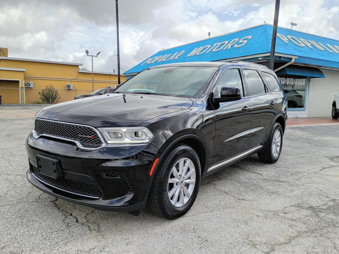 2023 Black /Black Dodge Durango SXT RWD (1C4RDHAG0PC) with an 3.6L V6 DOHC 24V engine, 8A transmission, located at 1842 Wirt Road, Houston, TX, 77055, (713) 973-3903, 29.805330, -95.484787 - Photo#0